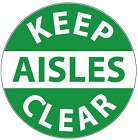 Keep Aisles Clear 17" diam.